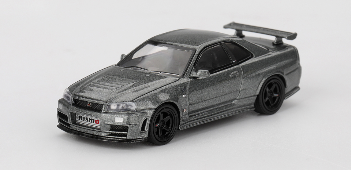 Mini GT 1160 - Nissan Skyline GT-R Nismo BNR34 CRS Version (RHD) - Dark Metal Gray 