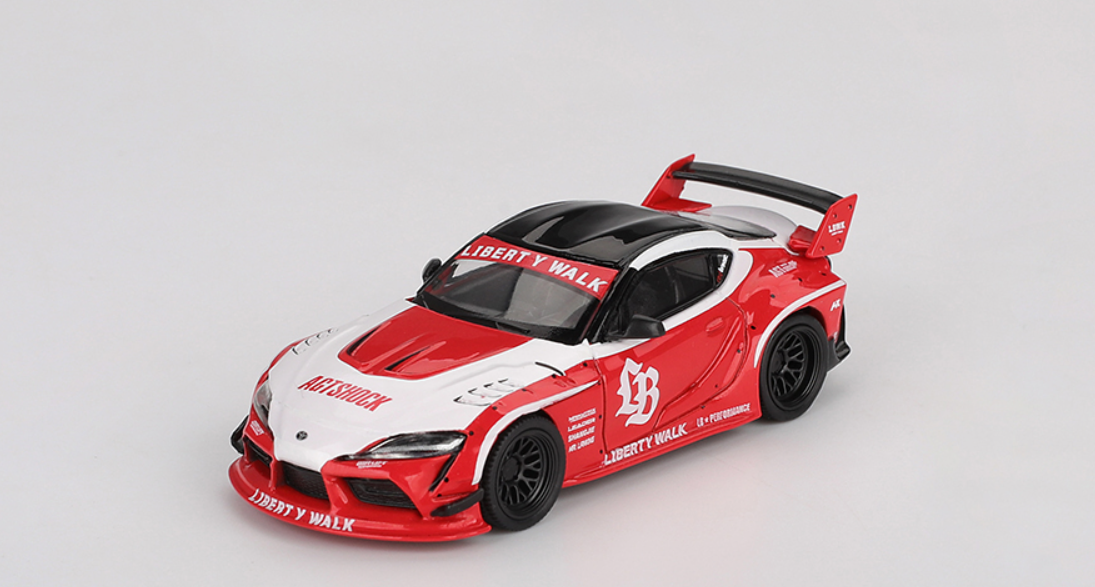 Mini GT 1103 - LB Works Toyota GR Supra - Red/White (LHD)